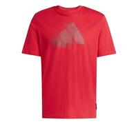 adidas Uomo Modern Essentials Graphic T-Shirt, Pure Ruby, XS