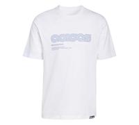 adidas Uomo Motorsport Linear Graphic T-Shirt, White, 4XL