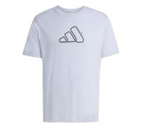 adidas Uomo Motorsport Track Graphic T-Shirt, halo Silver, 4XL