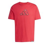 adidas Uomo Motorsport Track Graphic T-Shirt, Pure Ruby, XL