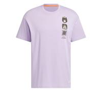 adidas Uomo Multi Graphic T-Shirt, Powder Plum, XXL