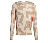 Camiseta de Montaña Adidas Multi Synthetic Hombre Cargo beige/blanco M