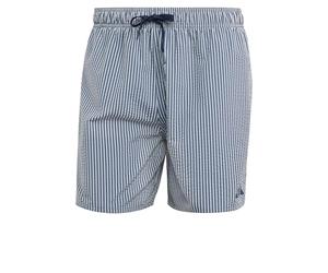 adidas Uomo Seersucker Stripy Swim Shorts 5 Inch, Wonder White/preloved Ink, S