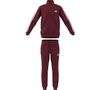 adidas Uomo SPORTSWEAR BASIC 3 STRIPES FLEECE TRACKSUIT, active maroon/white, S