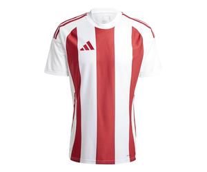 adidas Uomo Striped 24 Jersey, White/Team Power Red 2, S