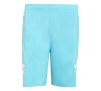 adidas Uomo Stripes Swim Shorts 8 Inch, Lucid Cyan/White, XXL