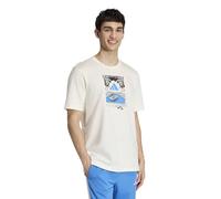 adidas Uomo Summer Slides Relax Graphic T-Shirt, Off White, 3XL