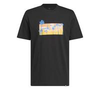 adidas Uomo Summer Sunset Graphic T-Shirt, Black, XL