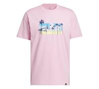 adidas Uomo Summer Sunset Graphic T-Shirt, True Pink, XS