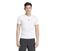 adidas Uomo Techfit Compression Training T-Shirt, White, L