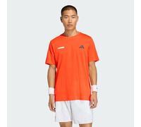 adidas Uomo Tennis Hot Egg Graphic T-Shirt, Pure Orange, L