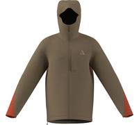 adidas Uomo Terrex Multi 2.5 Layer CLIMAPROOF Rain Jacket, cardboard/semi impact orange, L