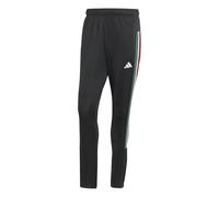adidas Uomo Workout Essentials All-Set 3-Stripes Knit Pant, Black/Team Dark Green/White/Better Scarlet, XL