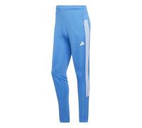 adidas Uomo Workout Essentials All-Set 3-Stripes Knit Pant, Ray Blue/White, L