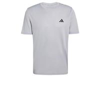 adidas Uomo Workout Essentials Base 3-Stripes T-Shirt, halo Silver/Black, M