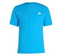 adidas Uomo Workout Essentials Base 3-Stripes T-Shirt, Lucid Aquamarine/White, L