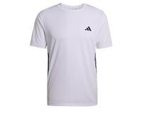 adidas Uomo Workout Essentials Base 3-Stripes T-Shirt, White/Black, XXL