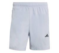 adidas Uomo Workout Essentials Base 3 Stripes Woven Short, halo Silver/Black, XL 5 Inch