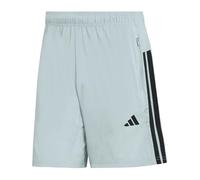 adidas Uomo Workout Essentials Base 3 Stripes Woven Short, Wonder Sage/Black, S 5 Inch