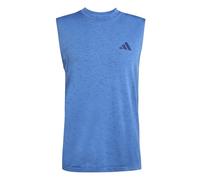 adidas Uomo Workout Essentials Seamless Sleeveless T, Ray Blue Mel, L
