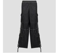 adidas Vaqueros acampanado / anchos MID RISE 2-IN-1 DENIM PANT in Negro EU XS