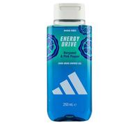 adidas Vibes Energy Drive Gel de ducha | Gel de ducha vegano, fragancia aromática de fougère con bergamota, pimienta rosa, salvia y haba tonka, todo tipo de piel.