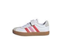 adidas VL Court 3.0 Hook and Loop Shoes Kids, Zapatillas Unisex niños, FTWR White Bright Red Bliss Pink, 31.5 EU