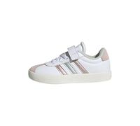 adidas VL Court 3.0 Hook and Loop Shoes Kids, Zapatillas Unisex niños, FTWR White Linen Green Met Sandy Pink Met, 31.5 EU