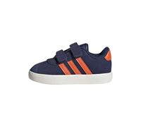 Adidas VL Court 3.0 Shoes, Zapatillas Unisex niños, Dark Blue Impact Orange Gold Met, 21.5 EU