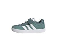 Adidas VL Court 3.0 Shoes, Zapatillas Unisex niños, Polvo Verde Azulado FTWR Blanco Preloved Teal, 34 EU