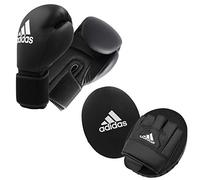 adidas Juego, Compuesto por Guantes de Boxeo y Almohadillas. Ideal para un Entrenamiento de 2. Adecuado, Adultos Unisex, Negro, Erwachsene