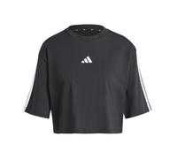 ADIDAS SPORTSWEAR Camiseta funcional 'ESSENTIALS 3-STRIPES COTTON LOOSE' negro / blanco XL-XXL EUR
