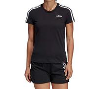 Adidas W E 3S Slim tee T-Shirt, Mujer, Black/White, XS