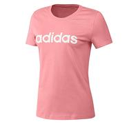 Adidas W E Lin Slim T Camiseta, Mujer, Rosglo/Blanco, M