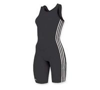 adidas Women's 3 Stripe Wrestling Singlet (Black/White GL)