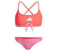 adidas Women's Bikini Padded Colorblock X-Back, Pulse Magenta/Semi Lucid Red