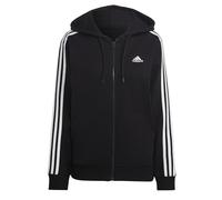 adidas Women's Chaqueta con capucha Essentials French Terry Regular 3 bandas, Black / White, L