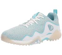 adidas Women's Codechaos 21 Primeblue Spikeless Golf Shoes, Hazy Sky/Footwear White/Solar Green, 8.5