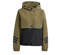 adidas Women's Cortavientos Future Icons 3 Bandas, Olive Strata, XS