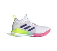 adidas Women's Crazyflight Mid Sneaker, White/Team Collegiate Purple/Flash Aqua, 6.5