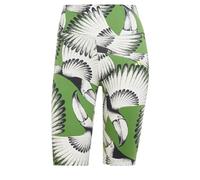 adidas Women's Mallas Cortas x Farm Bike, Cream White/Crew Green/Black, S