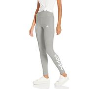 adidas Women's Mallas Essentials High-Waisted Logo, Medium Grey Heather/White, XS