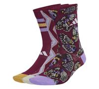 adidas Women's Pack de 3 pares de calcetines FARM, Multicolor/Multicolor/Amazon Red, 40-42