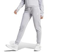 adidas Women's Pantalón AEROREADY Game and Go Regular Tapered Fleece, Glory Grey/White, M
