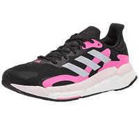 adidas womens Solar Boost 21 Running Shoes, Black/Screaming Pink/Halo Silver, 5.5 US