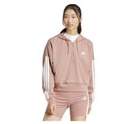 adidas Women's Sudadera con Capucha Essentials French Terry Quarter-Zip 3 Bandas, Warm Clay/White, XS