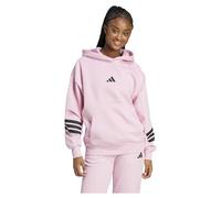 adidas Women's Sudadera con Capucha Future Icons 3 Bandas, True Pink, L