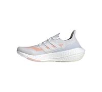 adidas Women's Ultraboost 21 Running Shoes, Crystal White/White/Glow Pink, 7