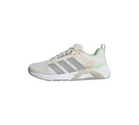 adidas Women's Zapatilla de Training Dropset Control, Chalk White/Halo Silver/Lime Burst, 38
