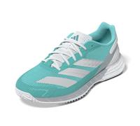 adidas Defiant Speed 2 Tennis Shoes, Zapatillas de Tenis Mujer, Flash Aqua/Silver Met./Mint Ton, 38 2/3 EU